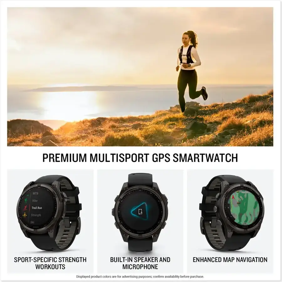 fēnix 8 Solar GPS Watch - 47mm, Sapphire - Image 2