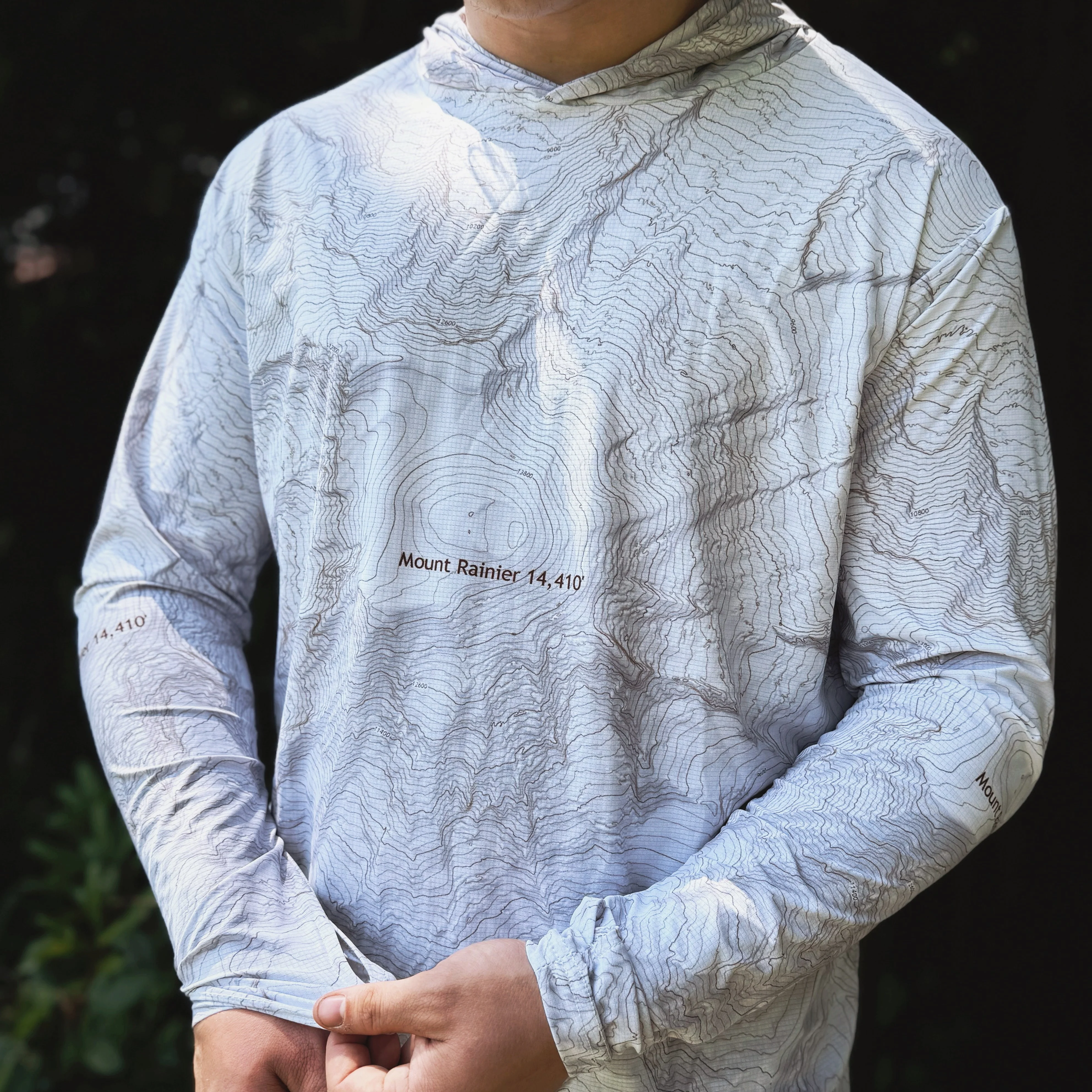 Mount Rainier Topo Ultra Light Sun Hoody - Image 3